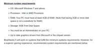 Minimum requirements for BlueStacks (Image via BlueStacks)